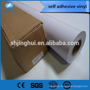 solvent glossy printalbe bubble free self adhesive vinyl decorative covering roll for advertising, POP displays